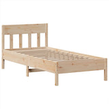 Bed Frame without Mattress 90x190 cm Solid Wood Pine - 45-Degree Angle