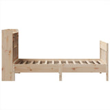 Bed Frame without Mattress 90x190 cm Solid Wood Pine - Close-Up Angle