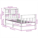 Bed Frame without Mattress 90x190 cm Solid Wood Pine - Extra Image
