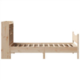 Bed Frame without Mattress 90x200 cm Solid Wood Pine - Close-Up Angle
