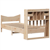 Bed Frame without Mattress 90x200 cm Solid Wood Pine - Low Angle