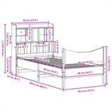 Bed Frame without Mattress 90x200 cm Solid Wood Pine - Extra Image
