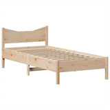 Bed Frame without Mattress 90x190 cm Solid Wood Pine