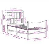 Bed Frame without Mattress 90x190 cm Solid Wood Pine