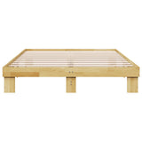 Bed Frame without Mattress 150x200 cm Solid Wood Oak - Rear View