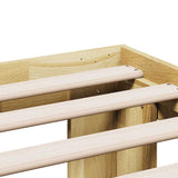 Bed Frame without Mattress 150x200 cm Solid Wood Oak - Extra Image