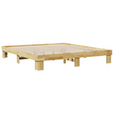Bed Frame without Mattress 180x200 cm Solid Wood Oak - Side View