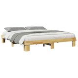 Bed Frame without Mattress 180x200 cm Solid Wood Oak - 45-Degree Angle