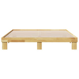 Bed Frame without Mattress 180x200 cm Solid Wood Oak - Rear View