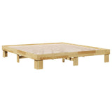 Bed Frame without Mattress 180x200 cm Solid Wood Oak - Low Angle