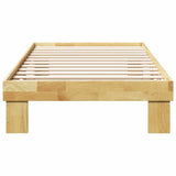 Bed Frame without Mattress 90x190 cm Solid Wood Oak - Rear View