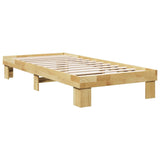 Bed Frame without Mattress 90x190 cm Solid Wood Oak - Low Angle