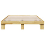 Bed Frame without Mattress 135x190 cm Solid Wood Oak
