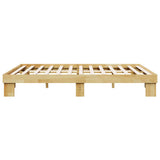 Bed Frame without Mattress 135x190 cm Solid Wood Oak