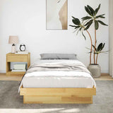 Bed Frame Without Mattress 90x190 cm Solid Oak Wood - Top-Down View