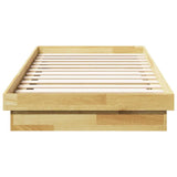 Bed Frame Without Mattress 90x190 cm Solid Oak Wood - 45-Degree Angle