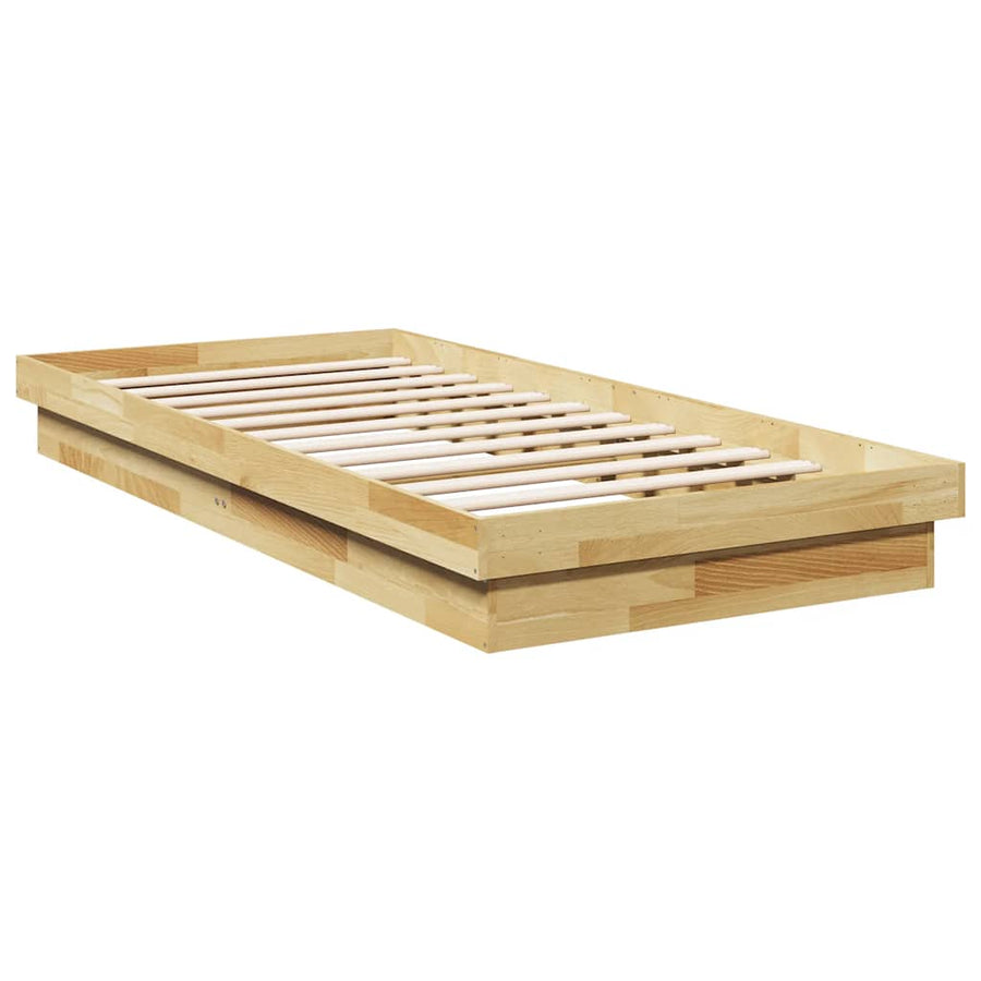 Bed Frame Without Mattress 90x190 cm Solid Oak Wood