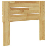 Headboard 90 cm Solid Wood Oak - Rear View