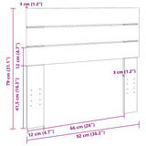 Headboard 90 cm Solid Wood Oak - Extra Image