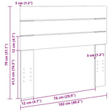 Headboard 100 cm Solid Wood Oak - Extra Image