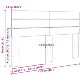 Headboard 120 cm Solid Wood Oak