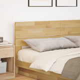 Headboard 200 cm Solid Wood Oak - Front View
