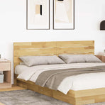 Headboard 200 cm Solid Wood Oak