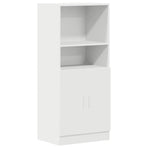 2 Piece Kitchen Cabinet Set White Engineered Wood