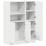 2 Piece Kitchen Cabinet Set White Engineered Wood - Close-Up Angle