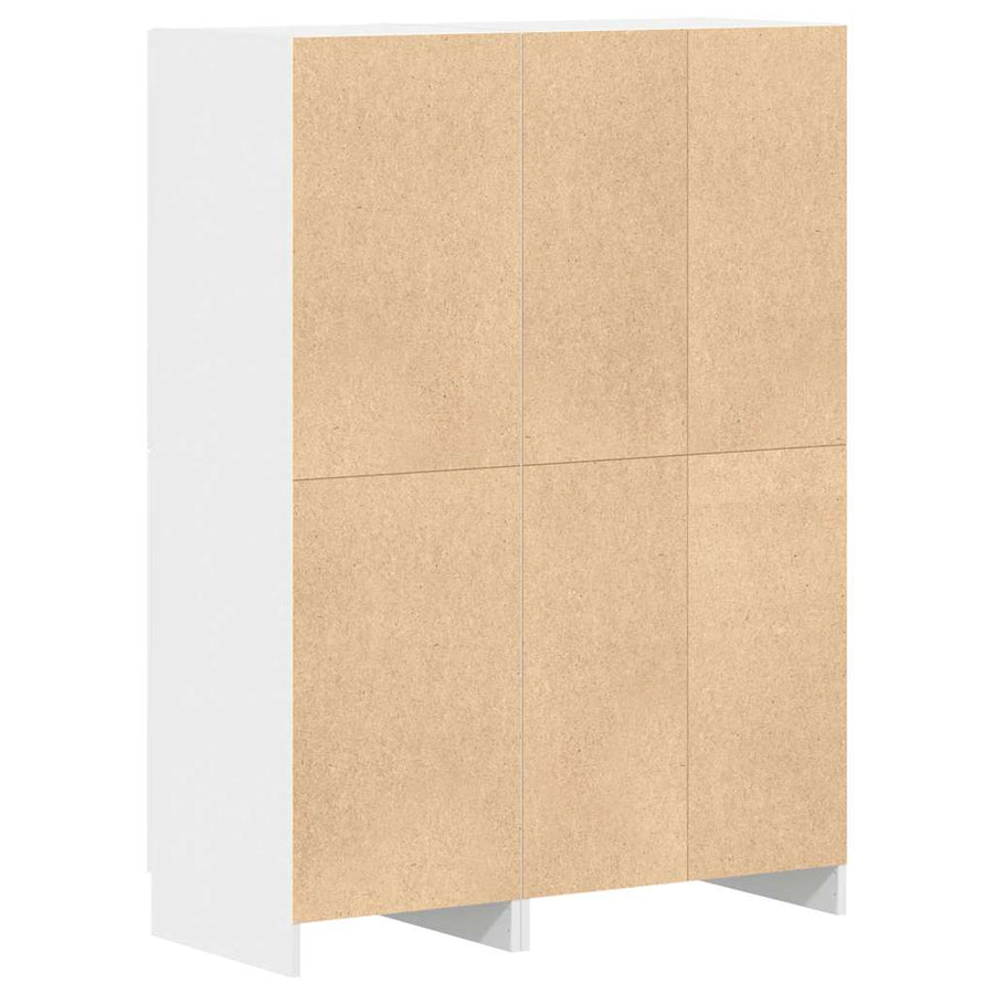 2 Piece Kitchen Cabinet Set White Engineered Wood