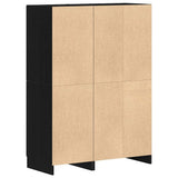2 Piece Kitchen Cabinet Set Black Engineered Wood - Extra Image
