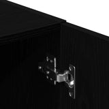 2 Piece Kitchen Cabinet Set Black Engineered Wood - Extra Image