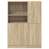2 Piece Kitchen Cabinet Set Sonoma Oak Engineered Wood - 45-Degree Angle