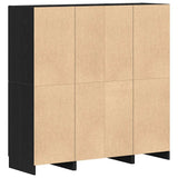 3 Piece Kitchen Cabinet Set Black Engineered Wood - Extra Image