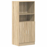 3 Piece Kitchen Cabinet Set Sonoma Oak Engineered Wood - Close-Up Angle