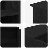 Reception Desk Black Oak 100x50x103.5 cm Engineered Wood - Low Angle