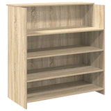 Reception Desk Sonoma Oak 100x50x103.5 cm Engineered Wood - Front View