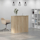 Reception Desk Sonoma Oak 100x50x103.5 cm Engineered Wood - Top-Down View
