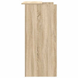 Reception Desk Sonoma Oak 100x50x103.5 cm Engineered Wood - Rear View