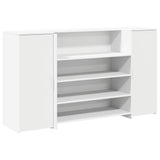 Reception Desk White 180x50x103.5 cm Engineered Wood - Front View