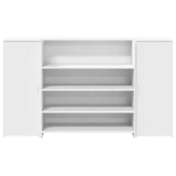 Reception Desk White 180x50x103.5 cm Engineered Wood - 45-Degree Angle