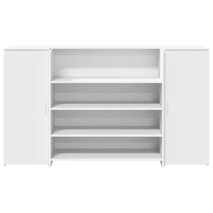 Reception Desk White 180x50x103.5 cm Engineered Wood