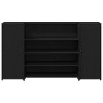 Reception Desk Black Oak 180x50x103.5 cm Engineered Wood