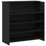 Reception Desk Black Oak 180x50x103.5 cm Engineered Wood - Low Angle