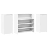 Reception Desk White 200x50x103.5 cm Engineered Wood - Close-Up Angle