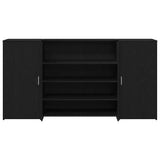 Reception Desk Black Oak 200x50x103.5 cm Engineered Wood