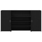 Reception Desk Black Oak 200x50x103.5 cm Engineered Wood