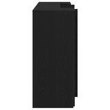 Reception Desk Black Oak 200x50x103.5 cm Engineered Wood - Extra Image