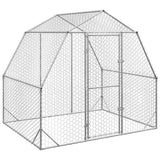 Chicken Run 2.5x2x2.25 m Galvanised Steel - Front View
