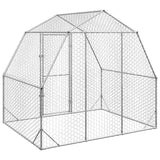 Chicken Run 2.5x2x2.25 m Galvanised Steel - 45-Degree Angle